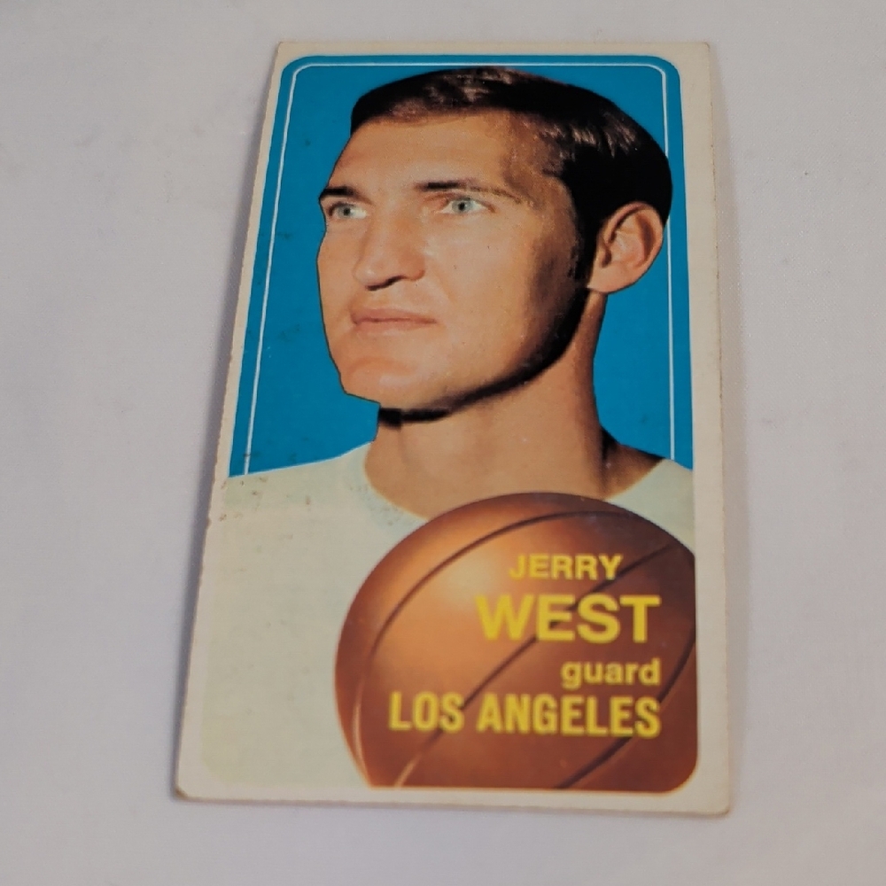 Topps Jerry West Basketball Card Blue White Brown